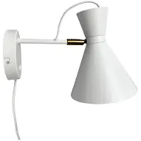 Dyberg Larsen Wandlampe , Cindy, Wit, Woonkamer, Metaal, Designer
