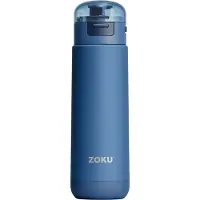 Zoku Thermosbeker, 0.5 L, RVS/Polypropyleen, BPA vrij, Blauw -