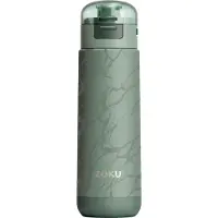 Zoku Thermosbeker, 0.5 L, RVS/Polypropyleen, BPA vrij, Groen met Print -