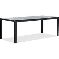 LUX outdoor living Manchester dining tuintafel 6 personen | polywood + aluminium | zwart | 205cm