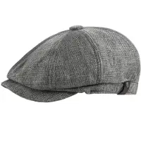 LGT JWLS Vintage Stijl Donkergrijze Katoenen Baret voor Heren