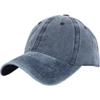 LGT JWLS Effen Baseball Cap met Faded Look - Donker Blauw