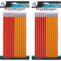 Did Teken potloden - 24x - grijs - met gummetje - schrijfbenodigdheden