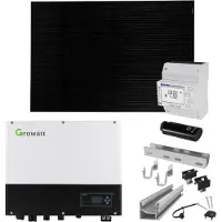 Growatt 6kWp Glas Glas PV-systeem Met SPH4000TL3-BH-UP