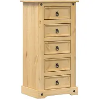 vidaXL Nachtkastje Corona 53x39x103 cm massief grenenhout