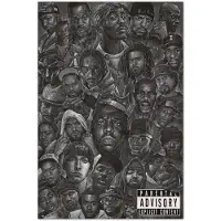 Merkloos Poster Hip Hop All Stars 61x91,5cm