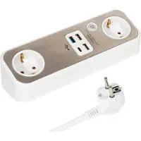 Allteq Stekkerdoos 3x USB A + 1x USB C