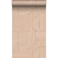 ESTAhome behang grafisch 3D motief licht terracotta - 53 cm x 10.05 m - 139936