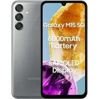 Samsung Galaxy M15, 16,5 cm (6,5 inch), 1080 x 2340 pixels, 4 GB, 128 GB, 50 MP, grijs