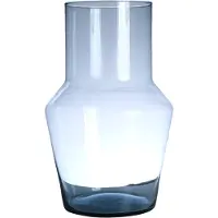 Hakbijl Glass Bloemenvaas Evie - transparant - eco glas - D14 x H25 cm - hoekige vaas