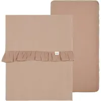 Koeka Laken Babybedje en Hoeslaken Set Ruffle Faro Caffe