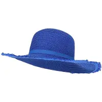 Sarlini Strandhoed Zonnehoed Effen Blauw. Maat: S