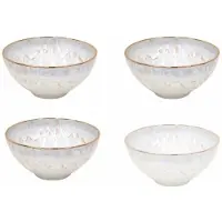 Costa Nova servies kom Taormina wit met gouden rand set van 4