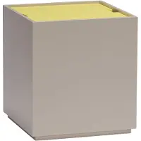Hubsch Vault bijzettafel/opberg box grijs/geel - 021911