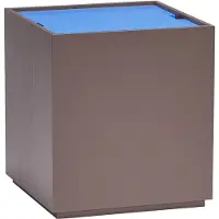 Hubsch Vault bijzettafel/opberg box blauw/bruin - 021912