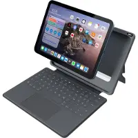 Deqster Slimme Rugged Touch PLUS Toetsenbord iPad 10.9" (10e Gen.) Apple smart connector, Duitse indeling (qwertz)