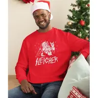 B&C Foute Kersttrui Rood - Sleigher Kerstman - Maat XL - Kerstkleding voor dames & heren