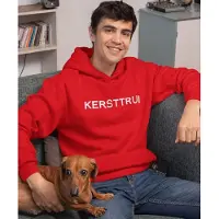 B&C Foute Kerst Hoodie - Met tekst: Kersttrui - Kleur Rood - Maat 3XL - Kerstkleding voor dames & heren