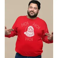 B&C Foute Kersttrui Rood - Ho Ho Ho - Maat XL - Kerstkleding voor dames & heren