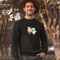 B&C Foute Kersttrui Zwart - Kerstman IJsbeer - Maat M - Kerstkleding voor dames & heren