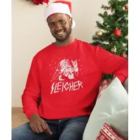 B&C Foute Kersttrui Rood - Sleigher Kerstman - Maat 2XL - Kerstkleding voor dames & heren