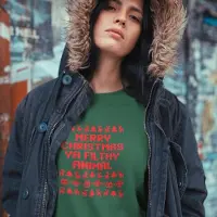 B&C Groene Foute Kersttrui Premium - Merry Christmas Ya Filthy Animal - Maat M - Kerstkleding voor dames & heren