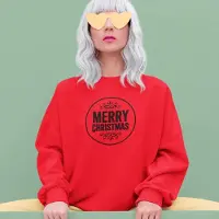 B&C Rode Kersttrui Merry Christmas Black - Maat 3XL - Kerstkleding voor dames & heren