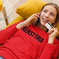B&C Foutste Kersttrui Der Kersttruien Rood Black - Maat L - Kerstkleding voor dames & heren
