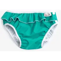 Imsevimse - Vimse - Crayon green frill - Wasbare zwemluier met roesjes - M | 7-10 kg - aqua groen - Gemakkelijk in gebruik - OEKO-TEX gecertificeerd