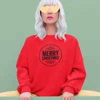 B&C Rode Kersttrui Merry Christmas Black - Maat M - Kerstkleding voor dames & heren