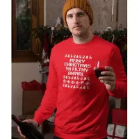 B&C Foute Kersttrui Rood - Merry Christmas Ya Filthy Animal Wit - Maat 2XL - Kerstkleding voor dames & heren