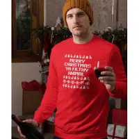 B&C Foute Kersttrui Rood - Merry Christmas Ya Filthy Animal Wit - Maat M - Kerstkleding voor dames & heren
