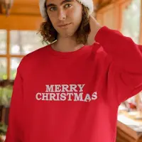 B&C Kersttrui Rood Merry Christmas - Maat M - Kerstkleding voor dames & heren