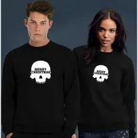 B&C Foute Kersttrui Zwart - Merry Skull - Maat S - Kerstkleding voor dames & heren