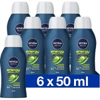 Nivea 6x Douchegel Energy Mini Reisformaat 50 Ml