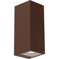 QAZQA Industriële wandlamp roestbruin 2-lichts AR70 IP54 - Baleno