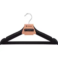 Springos Kledinghangers | Kledinghanger | 3 Stuks | Zwart