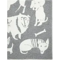 Lapuan Kankurit Wollen Plaid - KOIRAPUISTO (130x180cm) Grijs - Plaids.shop