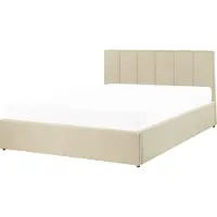 Beliani DREUX - Bed met opbergruimte - Beige - 140 x 200 cm - Polyester