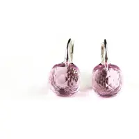 Sophie Zilveren oorringen oorbellen model pomellato roze steen