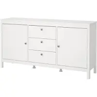 Ebuy24 Madrid dressoir 2 deuren 3 laden wit.