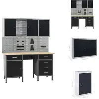 The Living Store De Living Store werkbank met 4 gereedschapswanden en 2 wandkasten