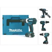 Makita DHP 458 Y1J accu klopboormachine 18V 91Nm in Makpac + 1x 1,5 Ah accu