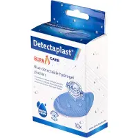 Detectaplast hydrogel pleisters voor snelle genezing bij brandwonden - detecteerbaar verband voor eerstehulpkits in de horeca, pleisters waterproof en hypoallergeen, 10 stuks