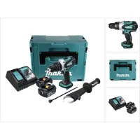 Makita DHP 458 RFJ Accu klopboormachine 18V 91Nm in Makpac + 2x 3,0 Ah accu + lader (Oplaadbare batterij)