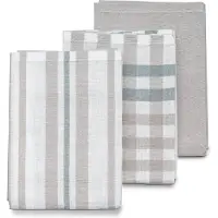 kela Theedoeken, Set van 3, Licht Grijs, 65 x 45 x 0.2 cm - | Pasado