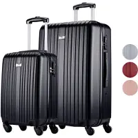 Slazenger Kofferset | | 2-delig (Hand- en ruimbagage, Zwart)