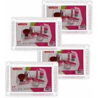 PlasticForte Organizer / opbergmandje - 12x - kunststof - transparant - 23.5 x 15.5 x 6.5 cm - lade verdelers - vakjes maken