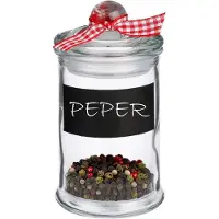 Secret De Gourmet Kruidenpotjes/voorraadpotjes met krijtvlak - 4x stuks - 120 ml - glas