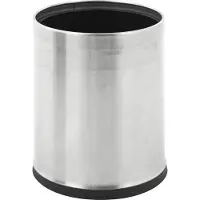 Huismerk Dubbelwandige Papierbak Mat Rond RVS 10L